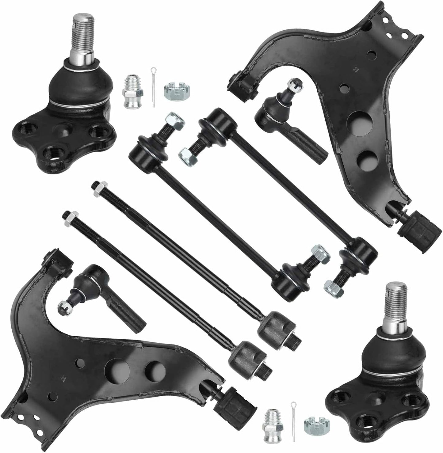 10PCS Front Lower Control Arms Suspension Kits Fits for Nissan Pathfinder 1996-2004, for Infiniti QX4 1997-2003