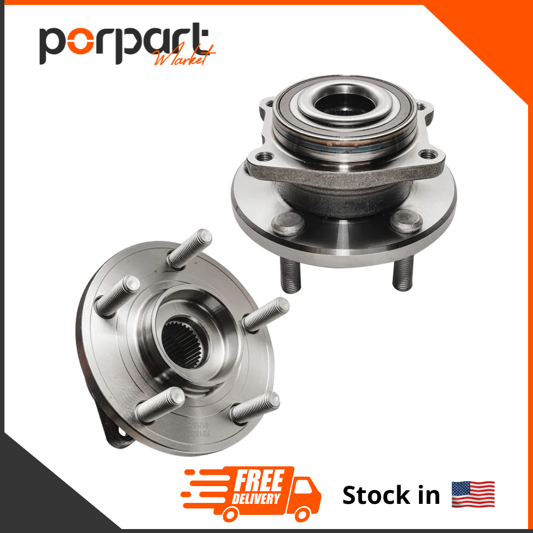- 2 Front Wheel Bearing Hubs for Dodge Avenger Caliber Chrysler 200 Sebring, Wheel Bearing and Hubs Assembly Set Replacement Hubs Set