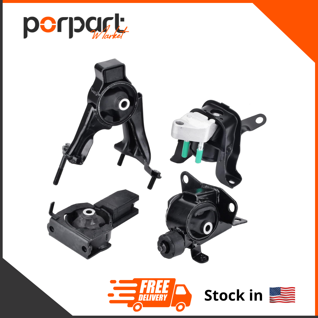 4PCS Engine Motor Transmission Mount Kits Compatible with Corolla Matrix Pontiac Vibe 1.8L 2003-2008 Engine Trans Mount Replace A4218 A4219 A4220 A4221