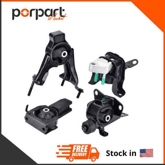 4PCS Engine Motor Transmission Mount Kits Compatible with Corolla Matrix Pontiac Vibe 1.8L 2003-2008 Engine Trans Mount Replace A4218 A4219 A4220 A4221