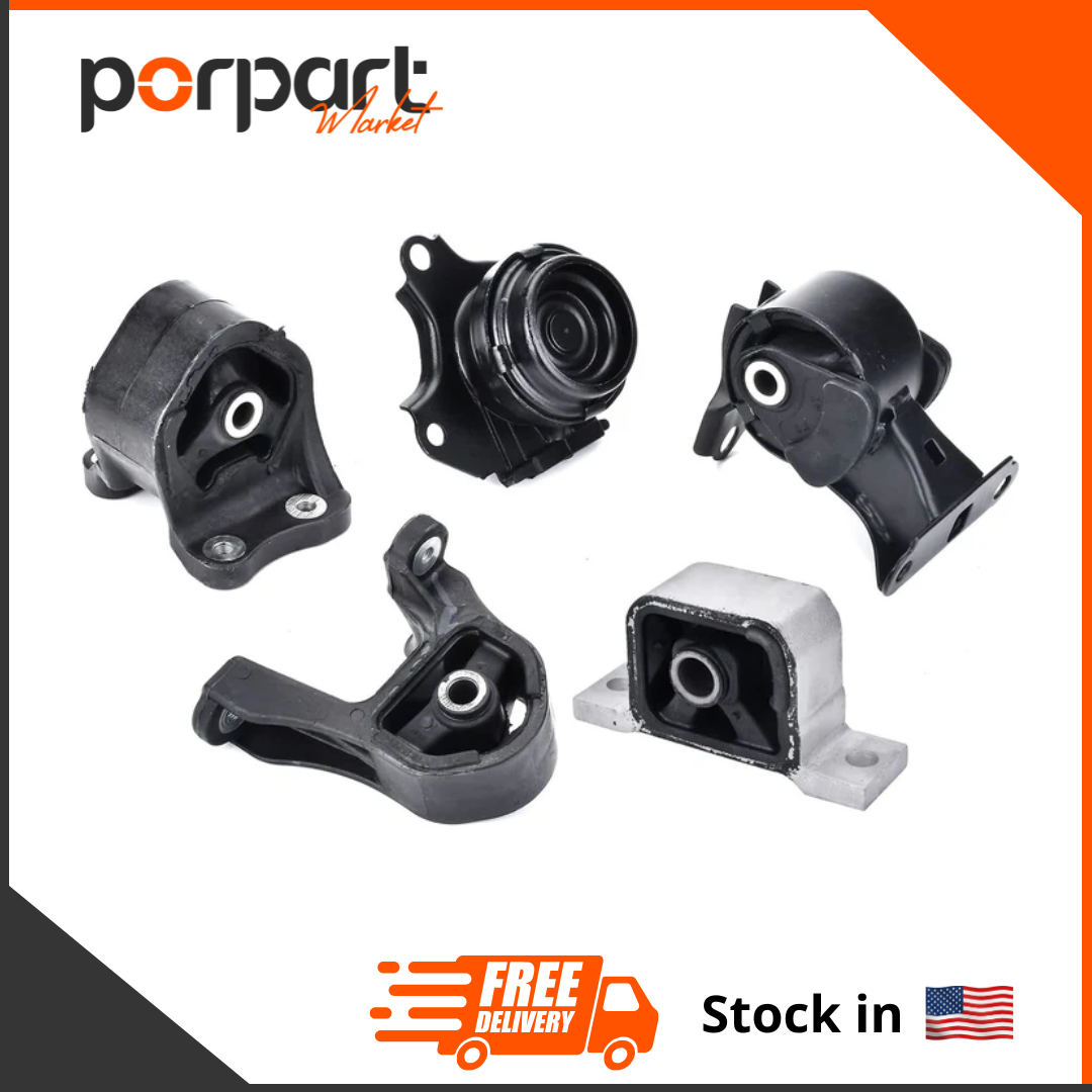5PCS Engine Motor Mount Kits Compatible with Honda CRV 2.4L 2002-2006 Engine Transmission Mount Replace A4504 A4506 A6596 A6597 A65010