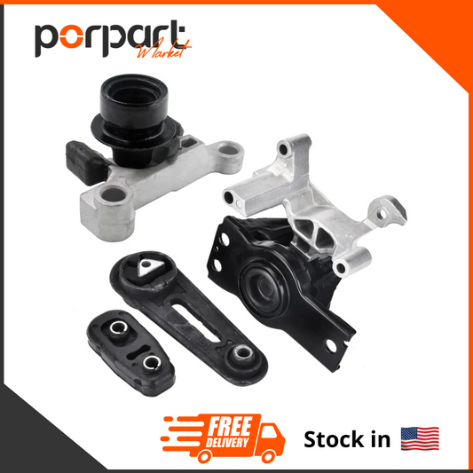 Engine Motor Transmission Mount Kits Compatible with Nissan Sentra 2.0L 2007-2012 4PCS Engine Trans Mount Replace A4318 A4345 A4348HY A4346