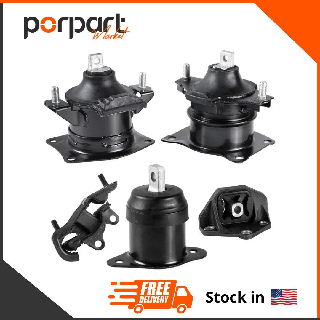 Engine Motor Mount Compatible with Acura TL 3.2L 2004 2005 2006 Engine Trans Mount Kit 5PCS Replace A4517 A4524 A4526 A4527 A4544