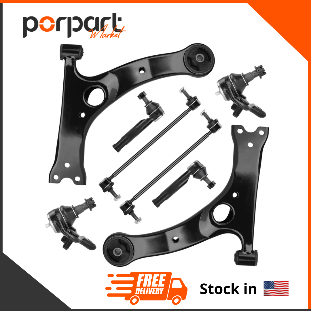 8PCs Lower Control Arms Ball Joints Suspension Kits for 2001-2005 Toyota RAV4 2001-2003