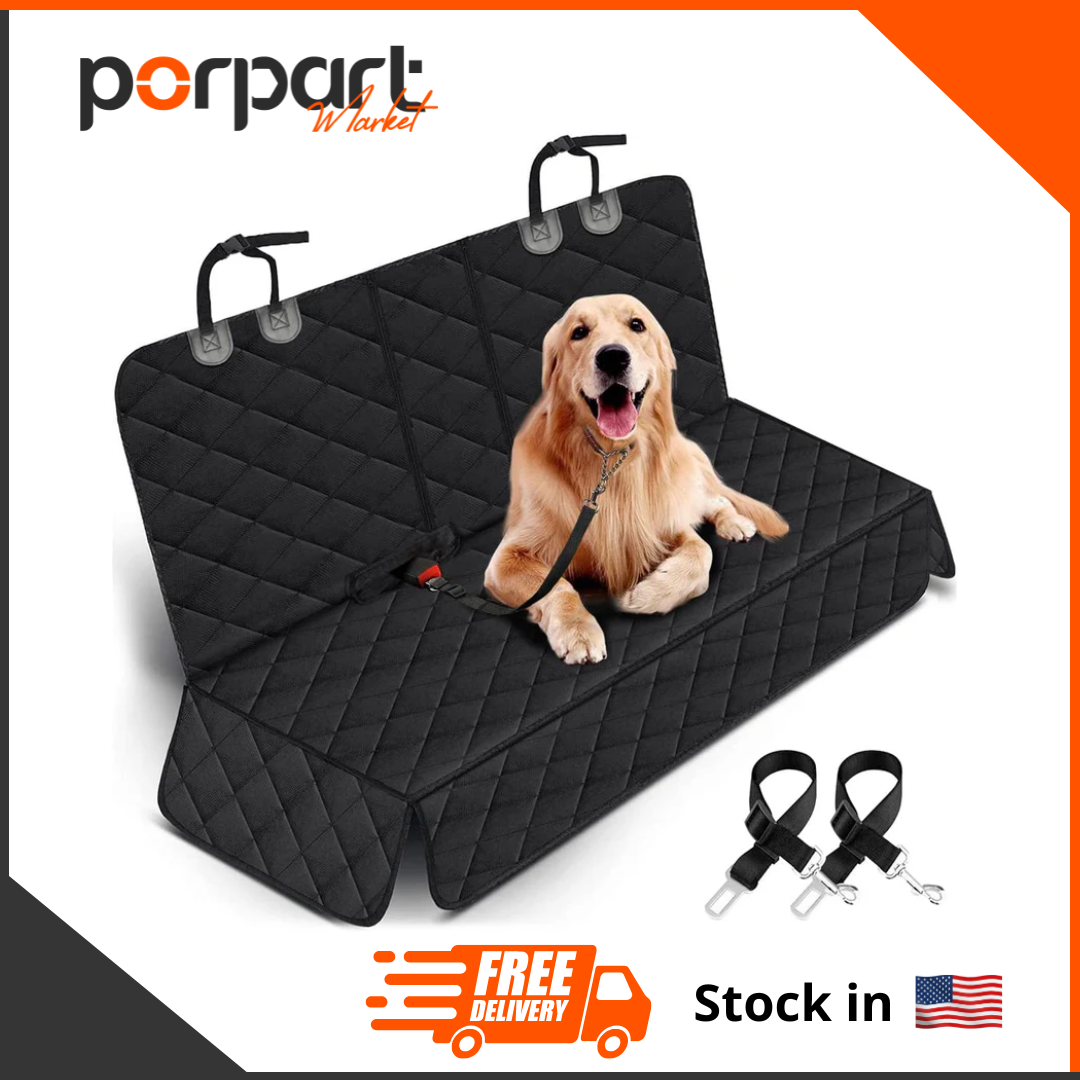Dog Car Seat Cover, Back Seat Protector Waterproof Bench  Non-Slip Reat Seat Cover Fits Middle Armrest for Most Cars Trucks Suvs - Black, US FREE SHIPPING