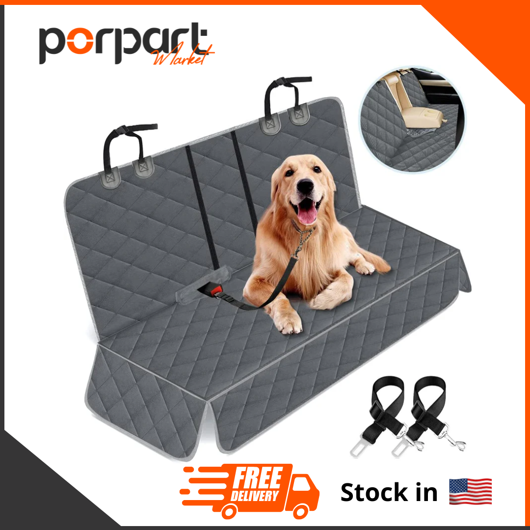 Dog Car Seat Cover, Back Seat Protector Waterproof Bench  Non-Slip Reat Seat Cover Fits Middle Armrest for Most Cars Trucks Suvs - Black, US FREE SHIPPING
