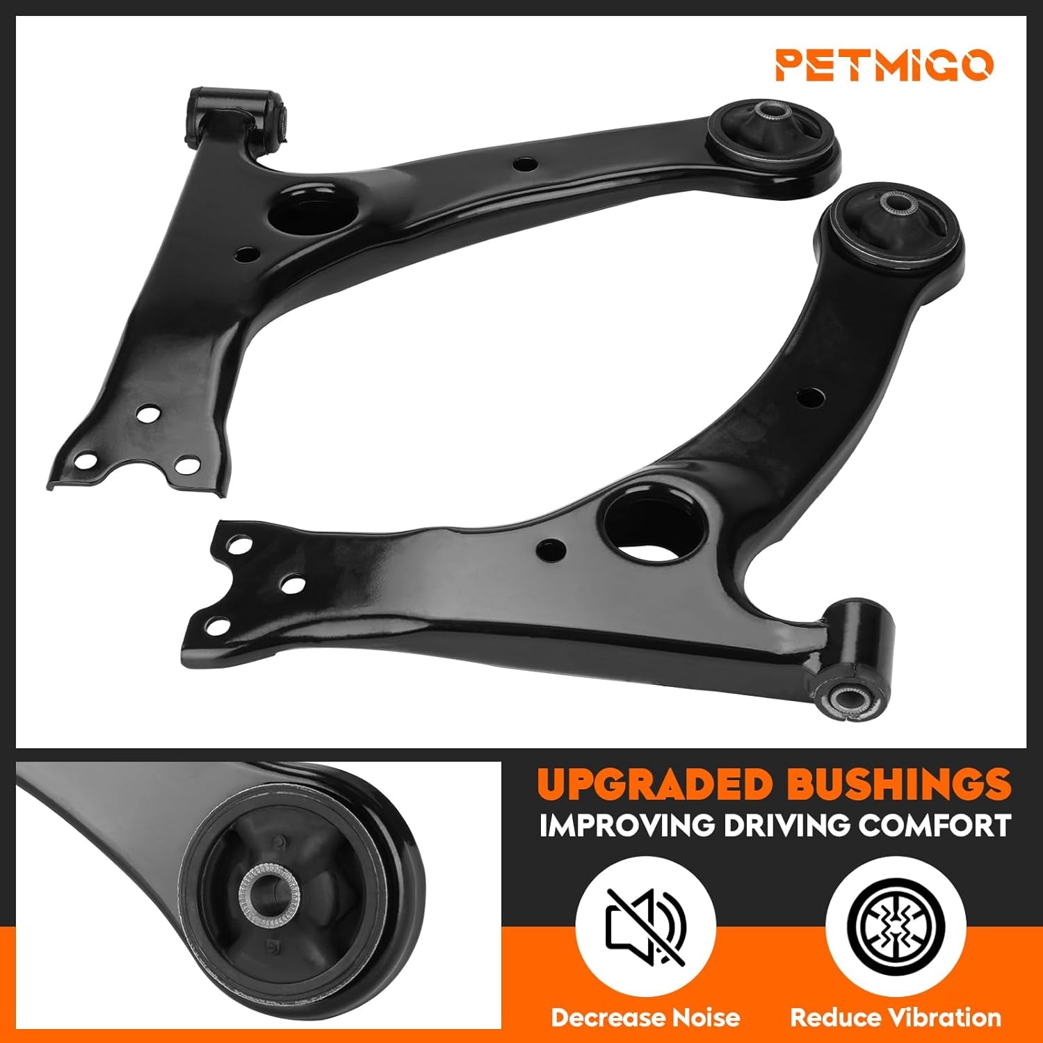 8Pcs Front Lower Control Arms Ball Joints Suspension Kits for 2001-2005 Toyota RAV4 (2001-2003: GAS)