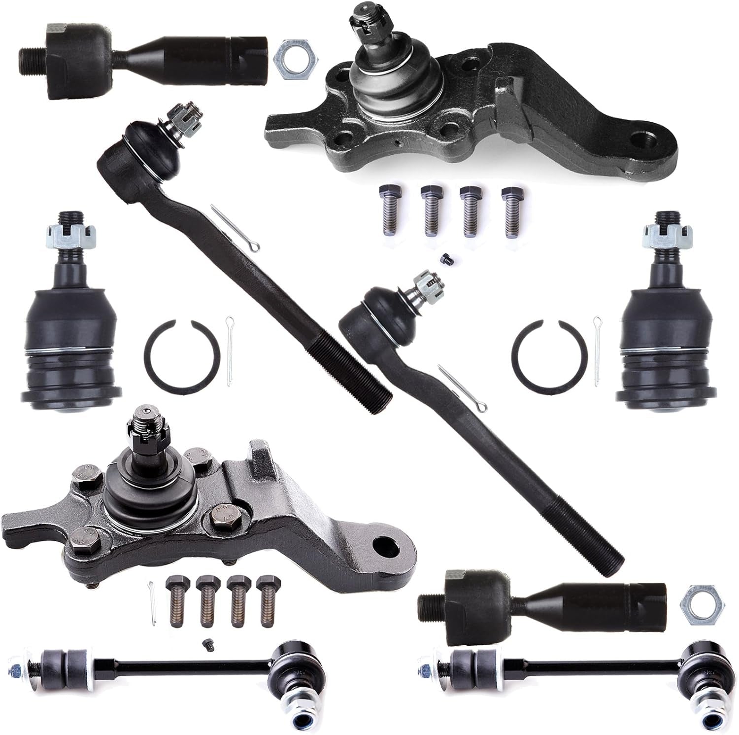 10Pcs Suspension Kit for 1996-2002 for Toyota for 4Runner W/Suspension Parts Lower Ball Joint Upper Ball Joint Sway Bar End Link Inner Tie Rod End Outer Tie Rod End