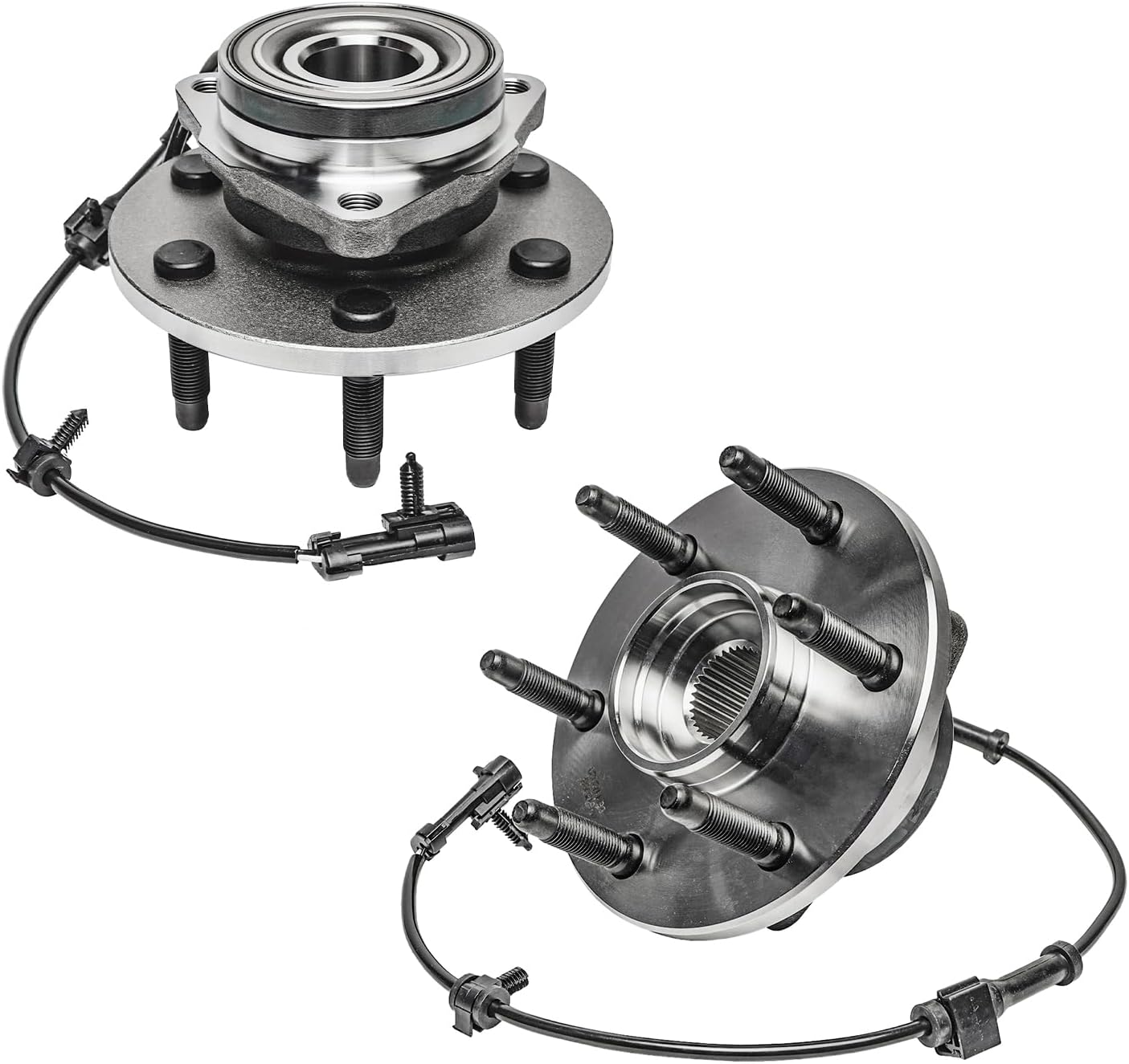 - 4WD Front Wheel Bearing Hubs for Chevy GMC Silverado Sierra Avalanche Yukon XL Suburban 1500 Tahoe Cadillac Escalade ESV EXT, Replacement Wheel Bearing and Hubs Assembly Set, Pair Hubs