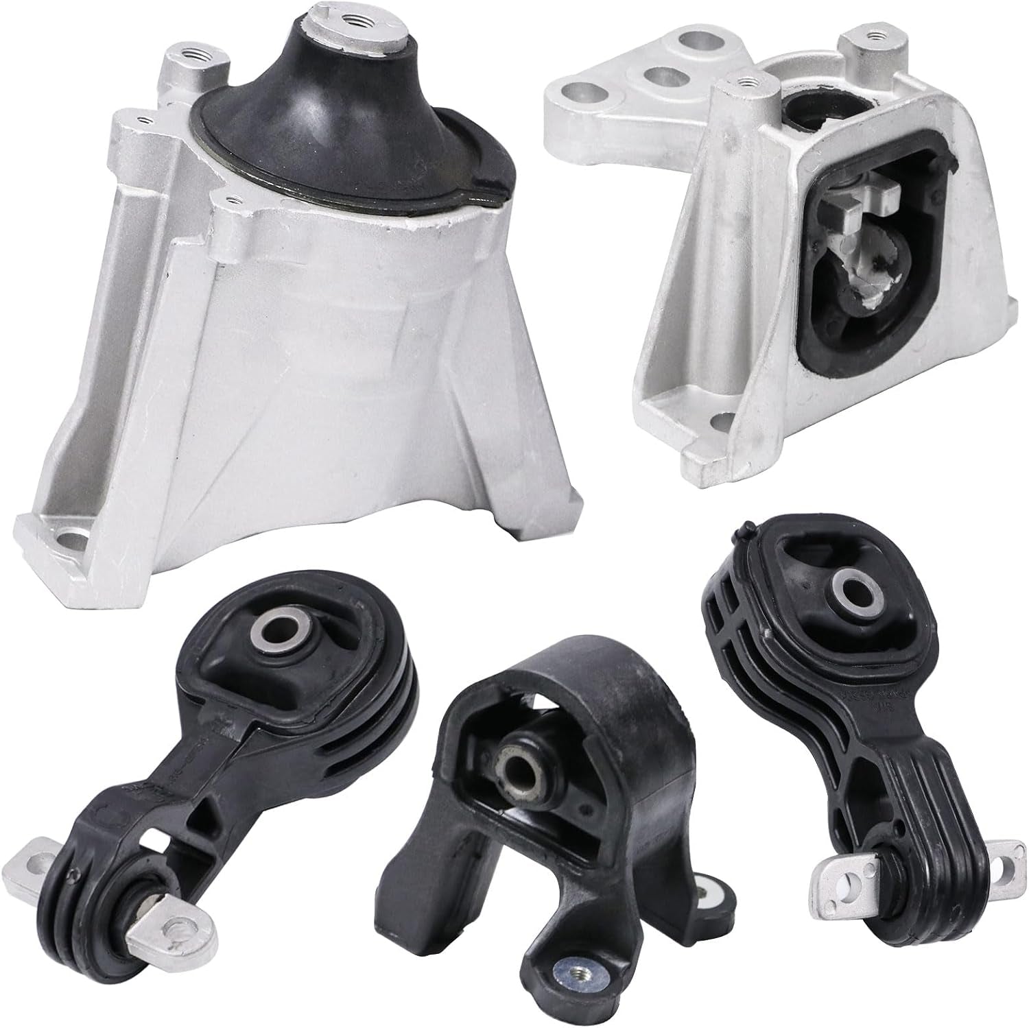 Engine Motor Mount Kit Trans Mount Compatible with Honda CRV 2.4L 2007-2011 5PCS Transmission Motor Mount Replace A65010 A4595 A4598 A4535 A4536