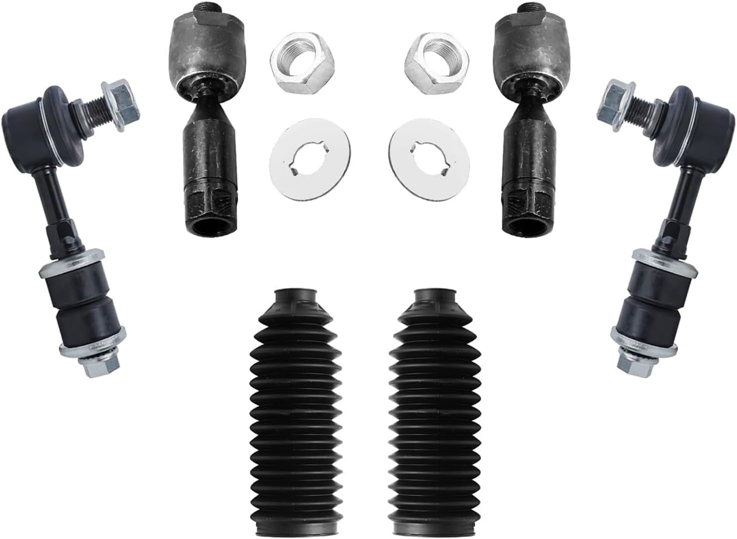 - 12Pc Front Suspension Kit for 1995-2000 Toyota Tacoma 1996 1997 1998 1999 2000, 4 Upper & Lower Ball Joints, 4 Inner & Outer Tie Rods, 2 Sway Bars, 2 Boots, Replacement