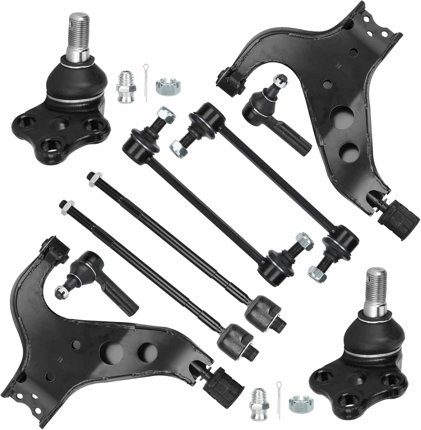 10PCS Front Lower Control Arms Suspension Kits Fits for Nissan Pathfinder 1996-2004, for Infiniti QX4 1997-2003