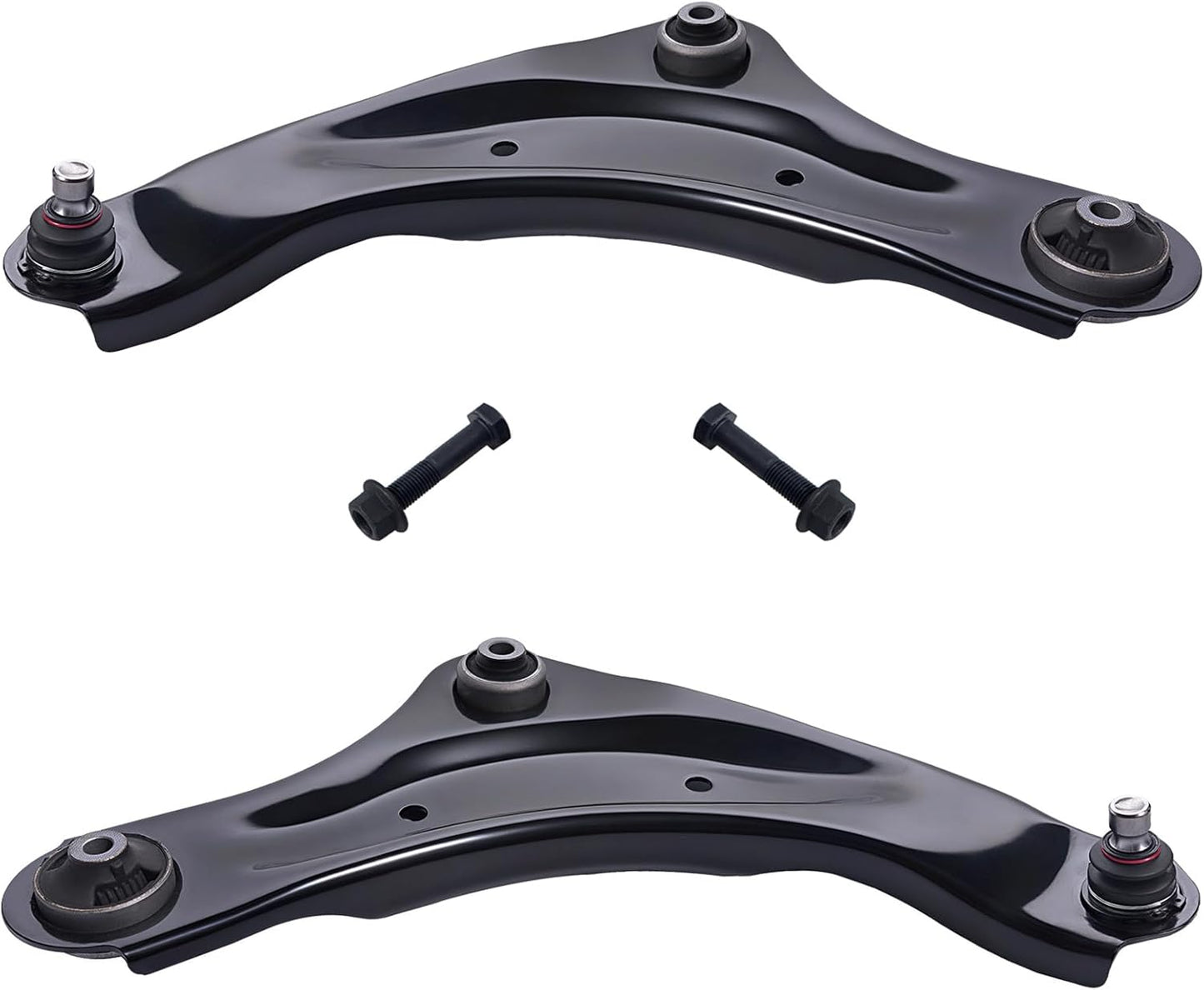 10Pc Suspension Kit Fit for 2007-2011 Ni-Ssan Versa, 09-14 Cube, 2 Front Lower Control Arm W/Ball Joint + 4 Outer Inner Tie Rod + 2 Sway Bar + 2 Boots [# K620566 K750098 EV800322 ES800248]