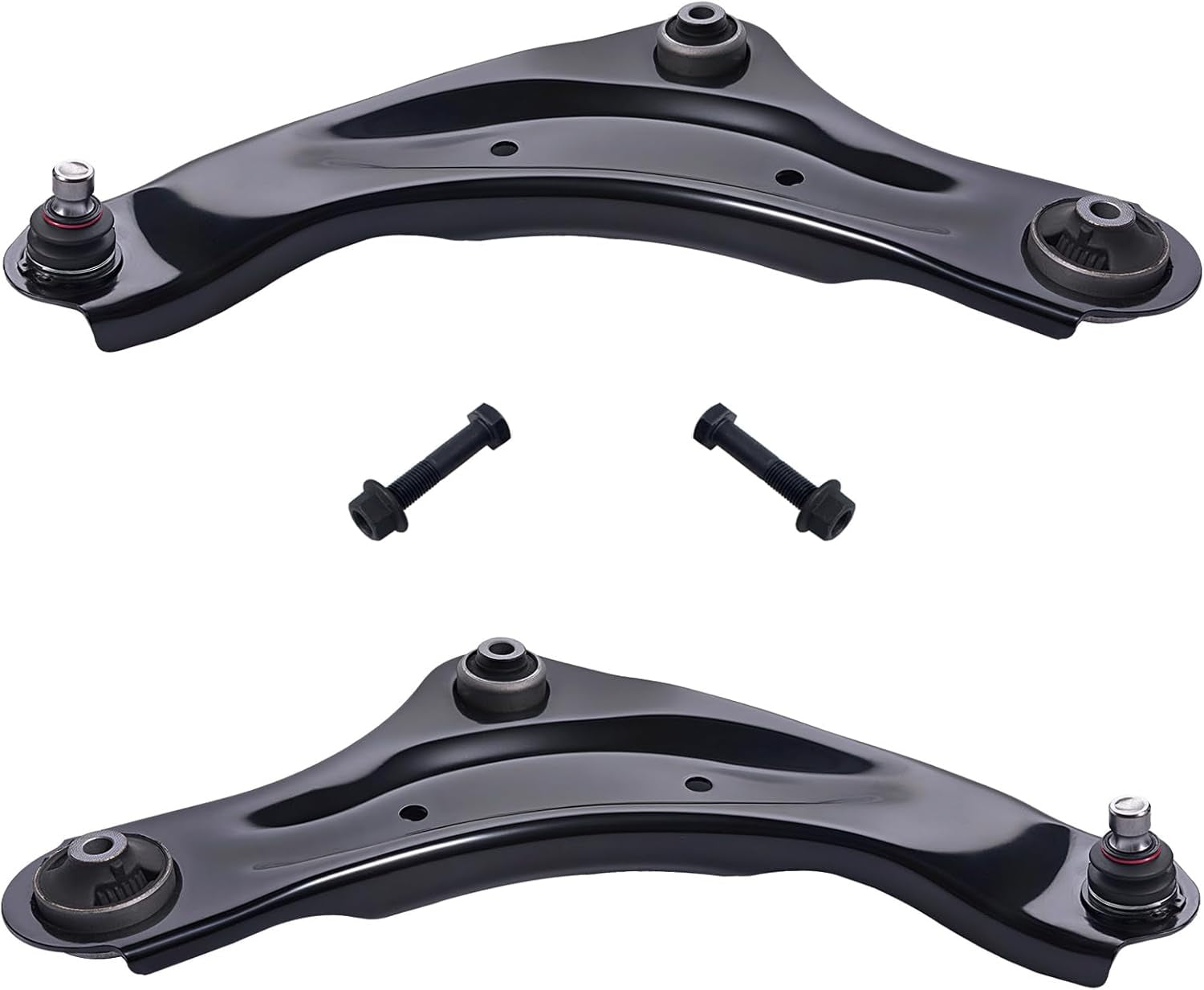 10Pc Suspension Kit Fit for 2007-2011 Ni-Ssan Versa, 09-14 Cube, 2 Front Lower Control Arm W/Ball Joint + 4 Outer Inner Tie Rod + 2 Sway Bar + 2 Boots [# K620566 K750098 EV800322 ES800248]