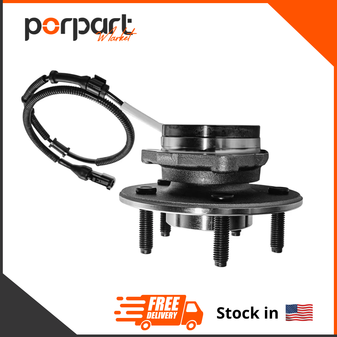 - 4WD Front Wheel Bearing Hub for 2000-2003 Ford F-150 [4-Wheel ABS], Replacement 2001 2002 F-150 [5 Stud, M14 Studs] Wheel Bearing and Hub Assembly