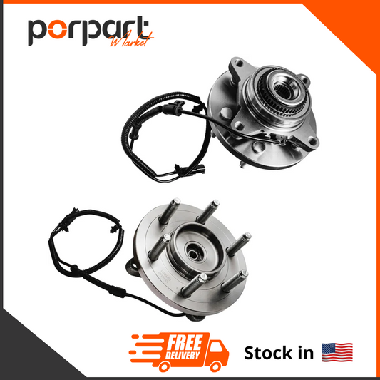   Front Wheel Set (2 PCs) Bearing Hubs for 2011-2014 Ford F-150 Expedition Lincoln Navigator, Replacement 2012 2013 F-150 Expedition Navigator Wheel Bearing and Hubs Assembly Set