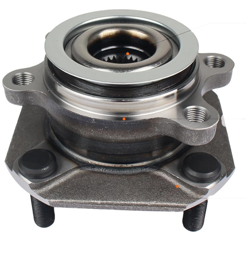 513297 Front Wheel Hub & Bearing Assembly Fit for 2007-2012 Nissan Sentra 2.0L; ABS Models