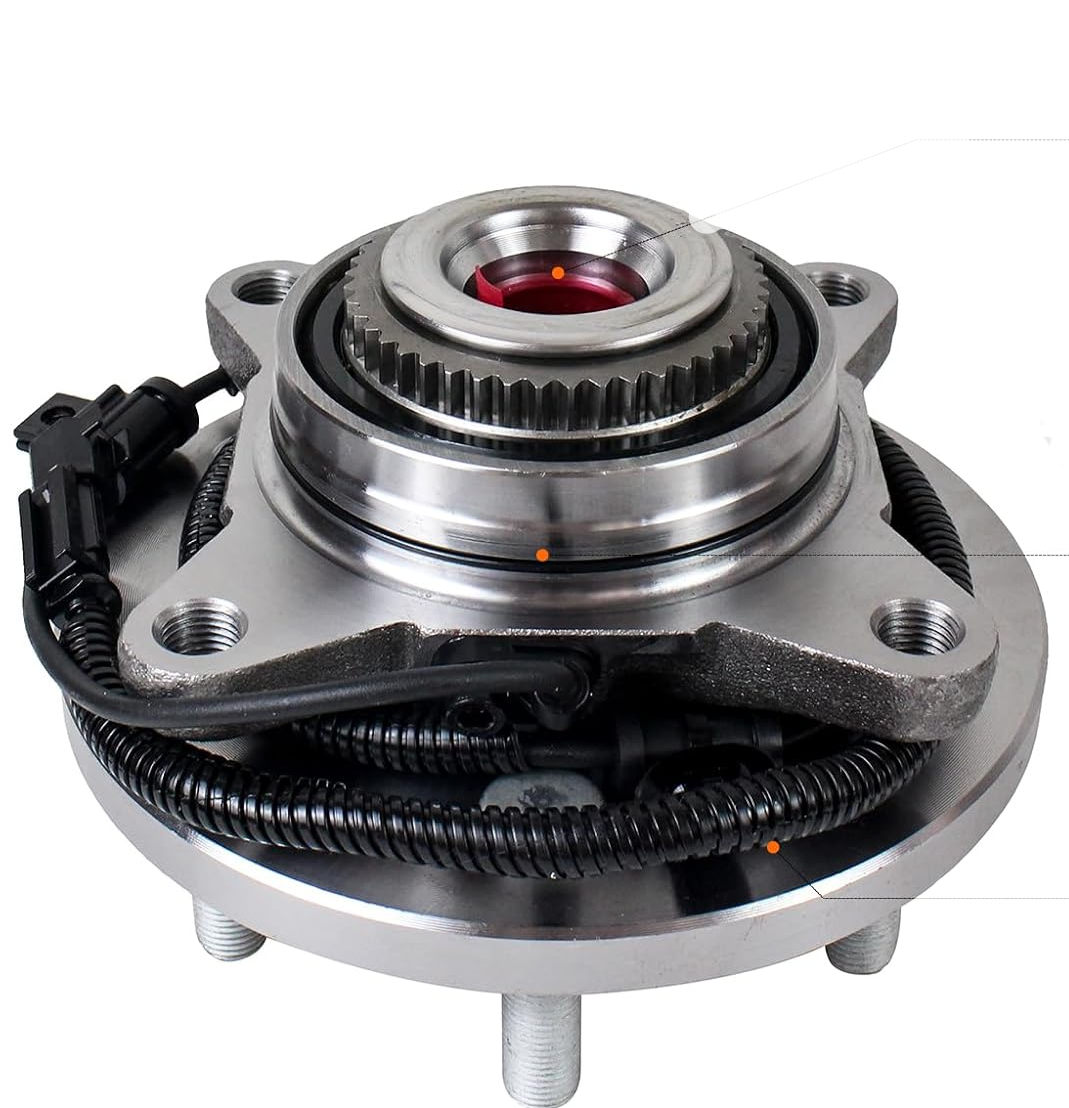 Front 515169 4WD Wheel Hub and Bearing Assembly Compatible with 2015 2016 2017 Ford F-150 6 Lugs W/Abs