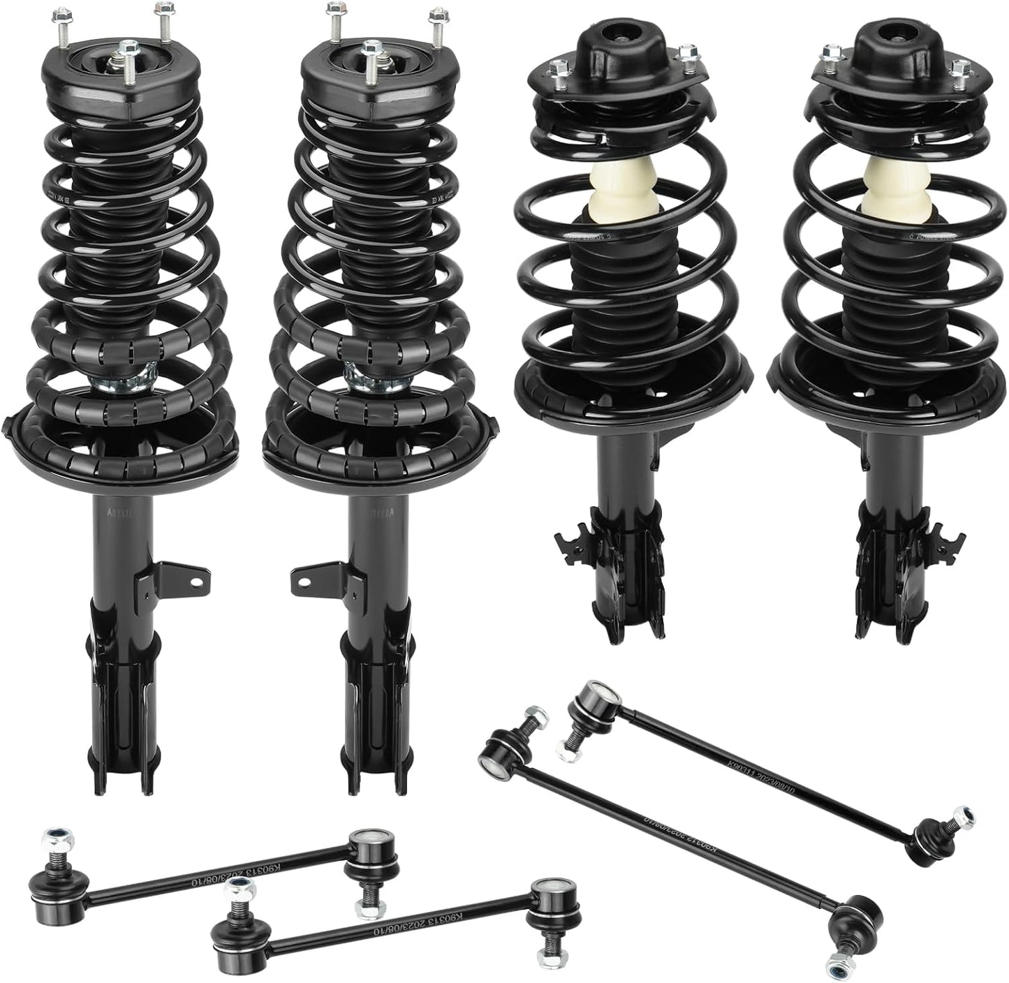 Front and Rear Struts Assembly & Sway Bar Links for 97-03 Toyota Avalon, 97-01 Camry 3L Lexus ES300 Solara, Shock Absorber W/Coil Spring Replace 271679 271678 271681 271680 8PCS