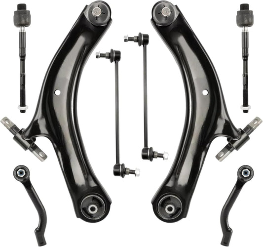 8Pcs Front Lower Control Arm End Link Sway Bar Tie Rod Suspension Kit for 2008-2013 Nissan Rogue 2.5L, 2014-2015 Nissan Rogue Select 2.5L