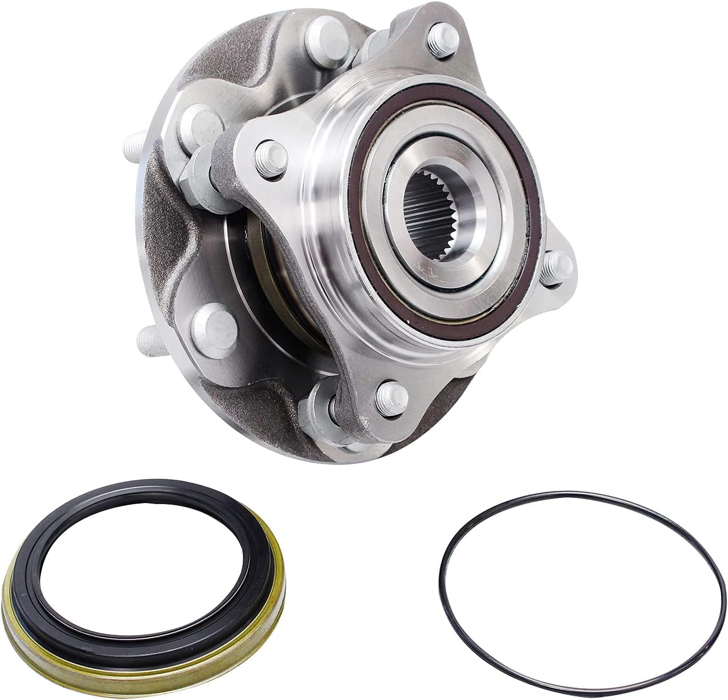 - 4WD Front Wheel Bearing Hubs for Toyota 4Runner FJ Cruiser Tacoma Lexus GX460 GX470, Replacement Wheel Bearing and Hubs Assembly Set, Pair Hubs