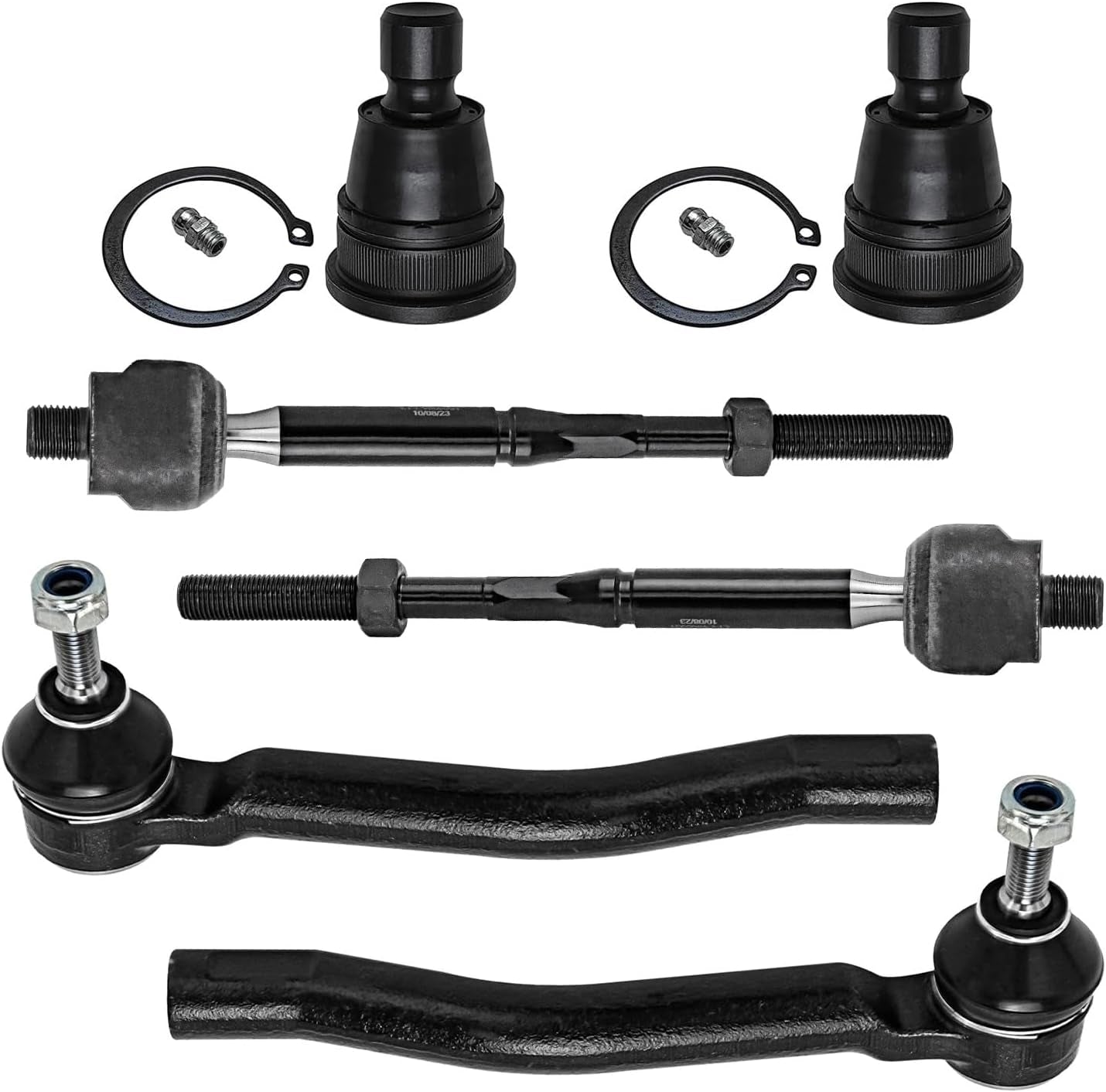 - Front Inner Outer Tie Rods Lower Ball Joints Replacement for Nissan Sentra NV200 Chevrolet City Express - 6Pc Set