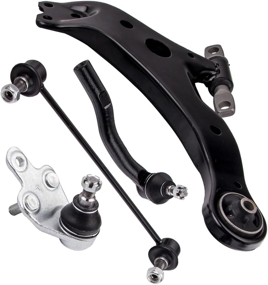 14Pcs Front Lower Control Arm for Toyota Camry 2007-2011 Suspension Kit with Ball Joints Sway Bar End Links Tie Rod End Link Boots
