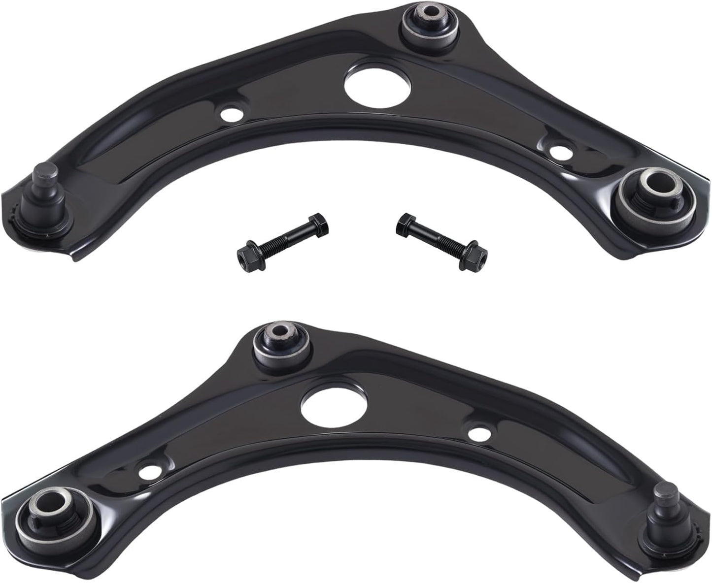 10Pc Suspension Kit Fit for 2007-2011 Ni-Ssan Versa, 09-14 Cube, 2 Front Lower Control Arm W/Ball Joint + 4 Outer Inner Tie Rod + 2 Sway Bar + 2 Boots [# K620566 K750098 EV800322 ES800248]
