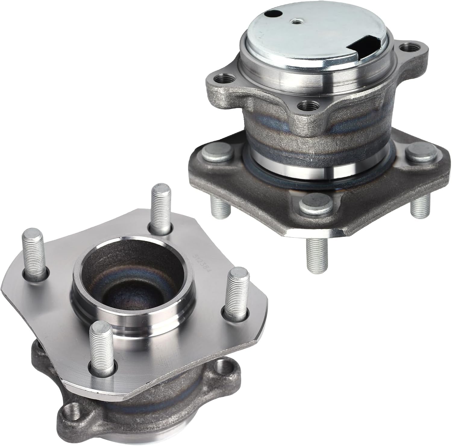 Pair 512384 Rear Wheel Hub and Bearing Assembly Replacement for 2007-2012 Nissan Sentra 4 Lugs W/Abs