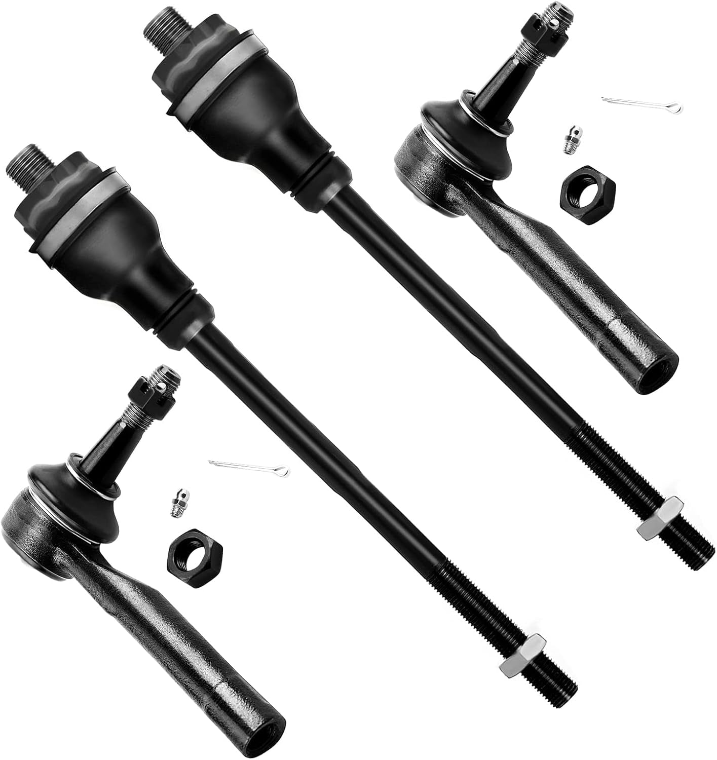 4Pcs Front Suspension Kit Inner Outer Tie Rod End Fit 1999-2006 for Chevrolet Silverado 1500 for GMC Sierra 1500 2000-2006 for Chevy Tahoe