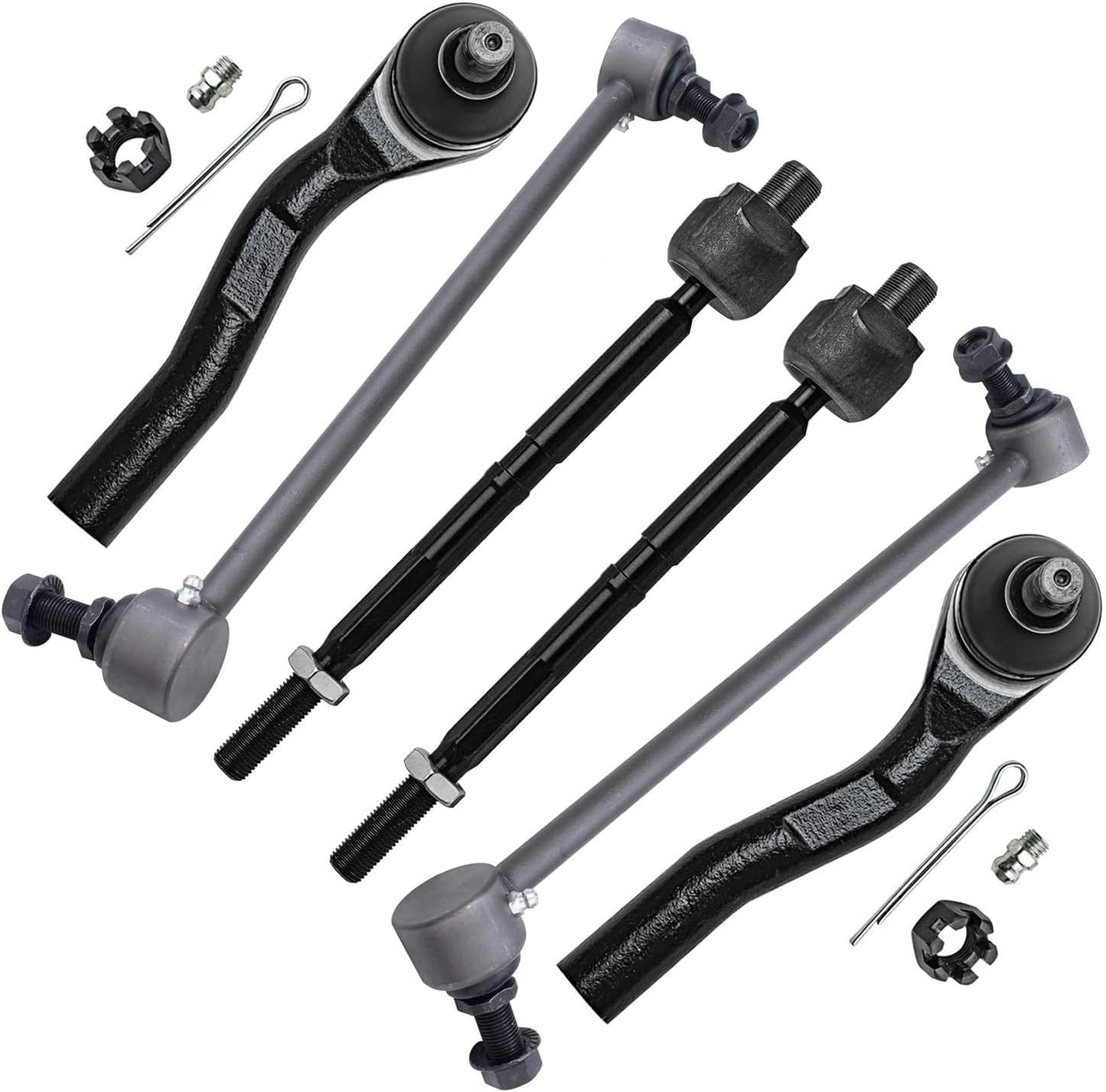 - Front 6Pc Suspension Kit for 2012-2016 Honda CR-V, 4 Inner Outer Tie Rod Ends 2 Sway Bars 2013 2014 2015 Replacement