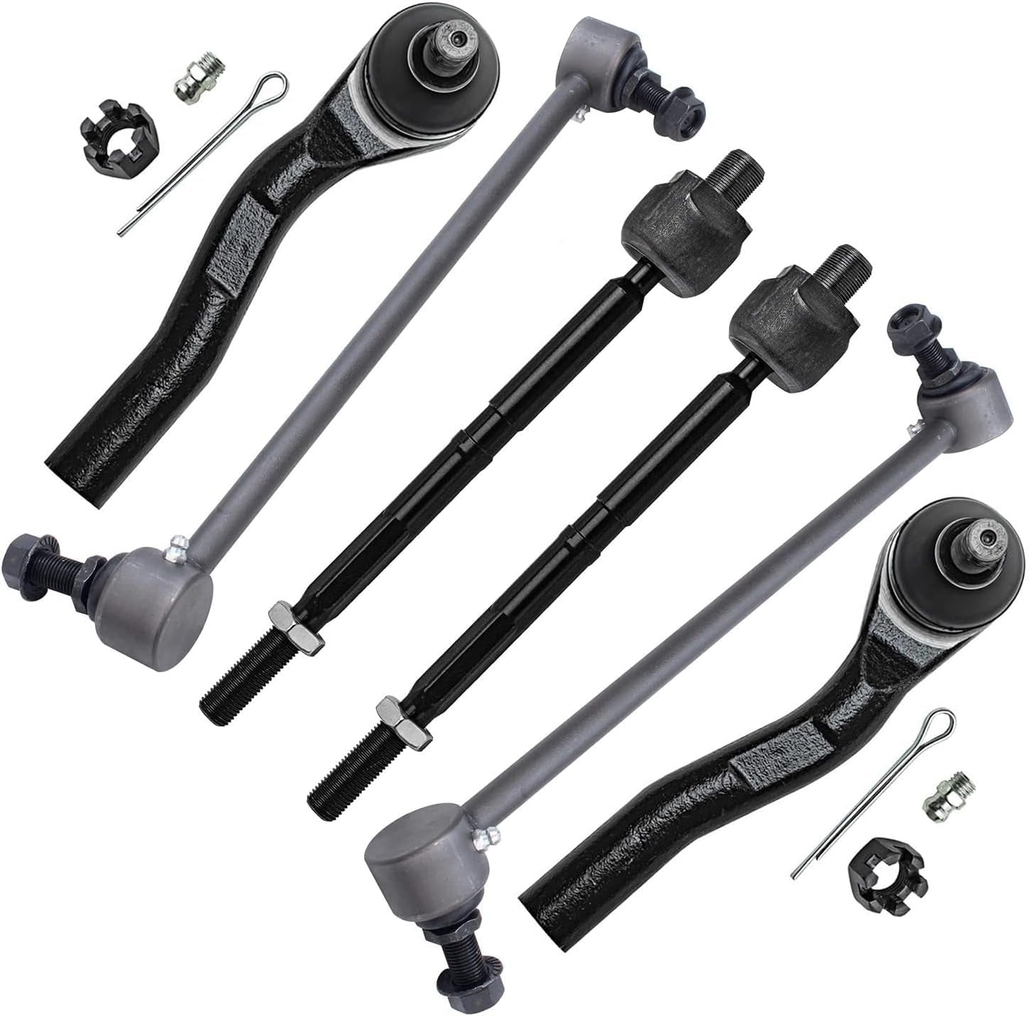 - Front 6Pc Suspension Kit for 2012-2016 Honda CR-V, 4 Inner Outer Tie Rod Ends 2 Sway Bars 2013 2014 2015 Replacement