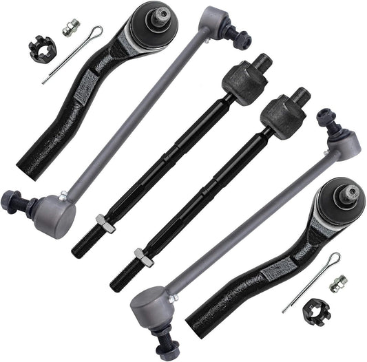 - Front 6Pc Suspension Kit for 2012-2016 Honda CR-V, 4 Inner Outer Tie Rod Ends 2 Sway Bars 2013 2014 2015 Replacement