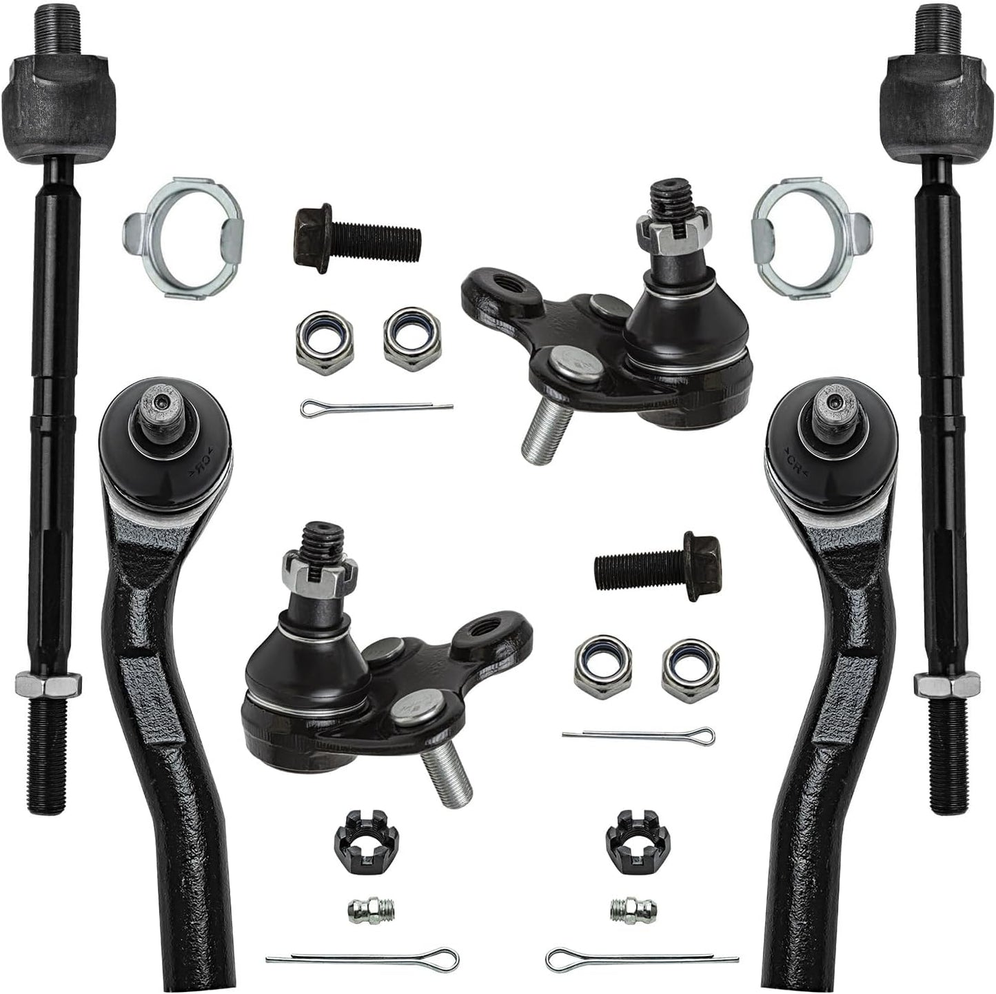 - Front 6Pc Suspension Kit for 12-16 Honda CR-V, 2 Lower Ball Joints 4 Tie Rod Ends 2012 2013 2014 2015 2016 Replacement