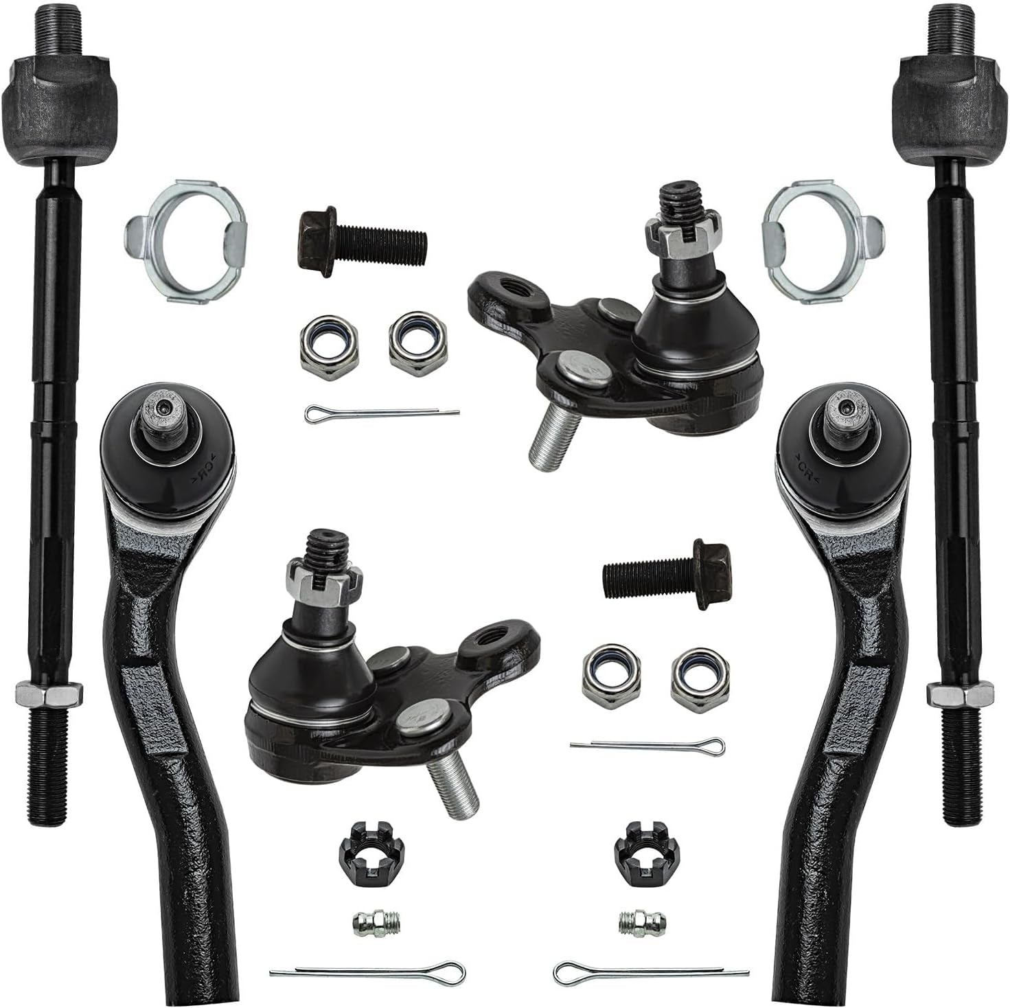 - Front 6Pc Suspension Kit for 12-16 Honda CR-V, 2 Lower Ball Joints 4 Tie Rod Ends 2012 2013 2014 2015 2016 Replacement
