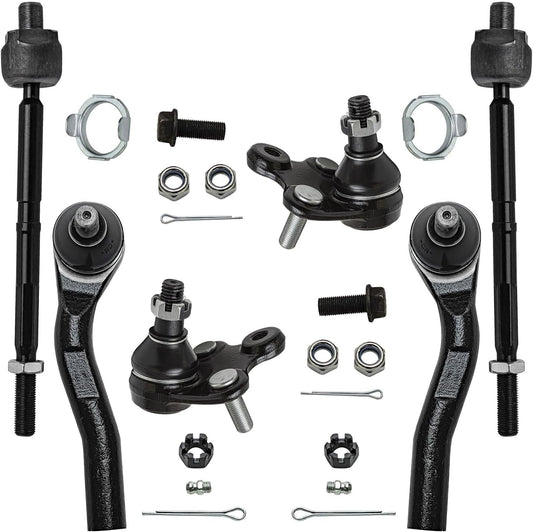 - Front 6Pc Suspension Kit for 12-16 Honda CR-V, 2 Lower Ball Joints 4 Tie Rod Ends 2012 2013 2014 2015 2016 Replacement