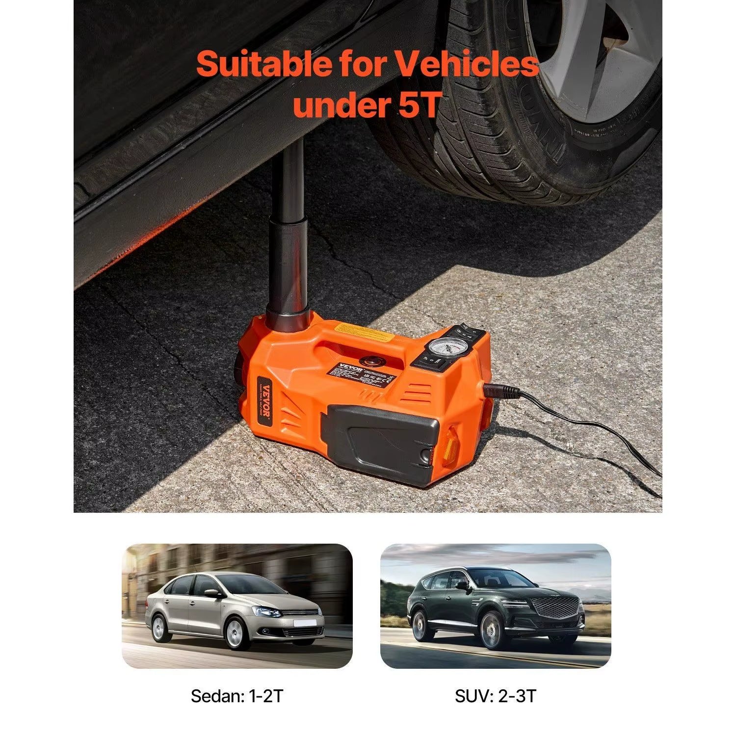 Electric Car Jack 5 Tons Hydraulic Lifting Actuator with Inflatable Function for Vehicle Repair