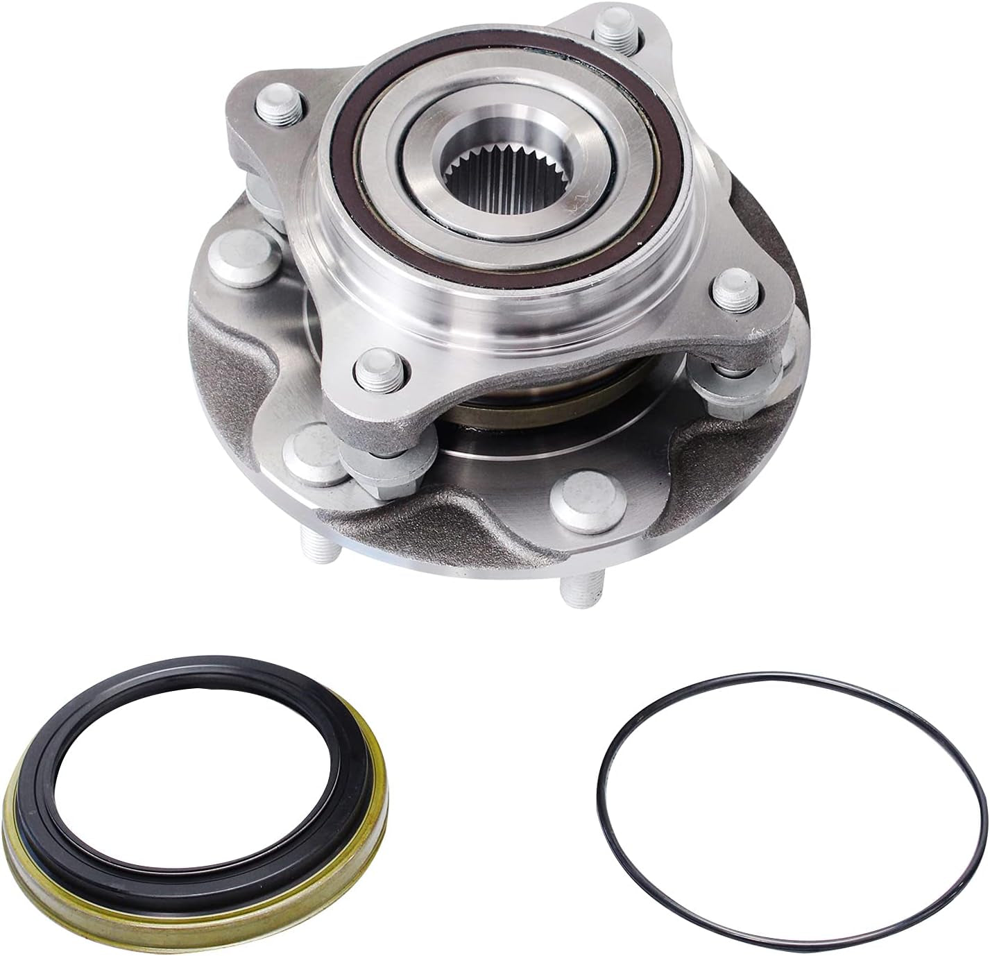 - 4WD Front Wheel Bearing Hubs for Toyota 4Runner FJ Cruiser Tacoma Lexus GX460 GX470, Replacement Wheel Bearing and Hubs Assembly Set, Pair Hubs