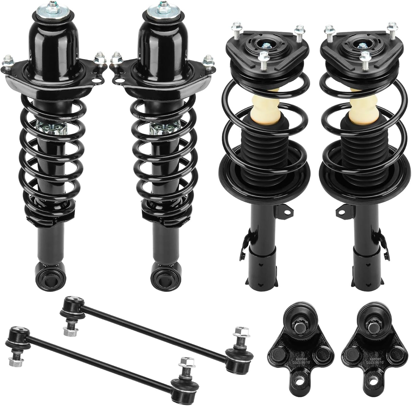 Front and Rear Strut Assembly & Sway Bar Links for 2009-2013 Toyota Corolla Matrix 1.8L, Shock Absorbers 2*Lower Ball Joints 8PCS