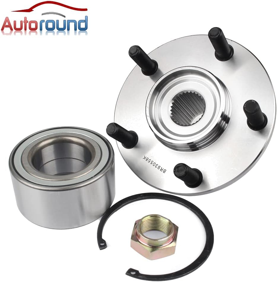 BR930558K Pair Front Wheel Bearing and Hub Assembly Compatible with Jeep Compass/Patriot 2007-2013, Dodge Caliber 2007-2012 5Lugs