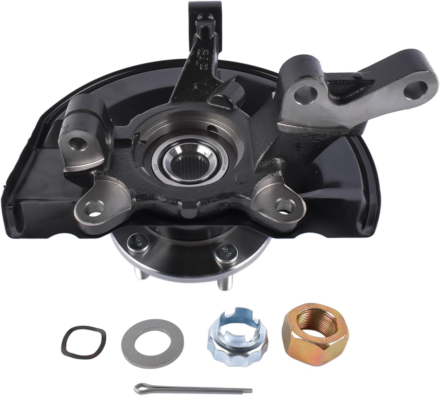 698-411 Front Left Steering Knuckle & Wheel Hub Bearing Assembly Replacement for 2007-2017 Jeep Compass Patriot Dodge Caliber 68088499AA