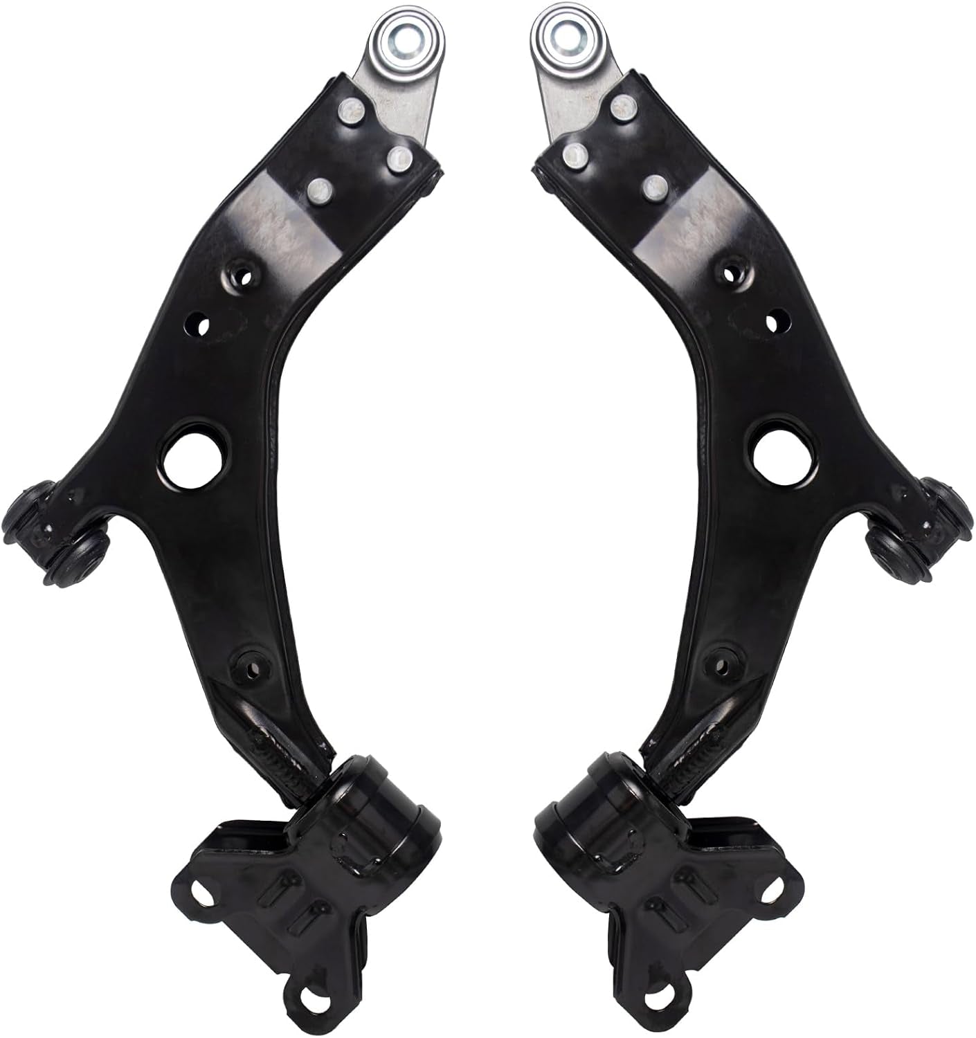 8Pcs Suspension Kit Fit for 2013-2019 Fo-Rd Escape, 2 Front Lower Control Arm W/Ball Joint + 4 Outer Inner Tie Rod + 2 Sway Bar [# MS401107 MS401108 K750554 EV800898 ES800954 ES800955]