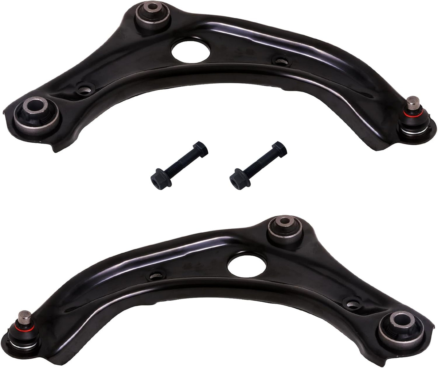 10Pc Suspension Kit Fit for 2007-2011 Ni-Ssan Versa, 09-14 Cube, 2 Front Lower Control Arm W/Ball Joint + 4 Outer Inner Tie Rod + 2 Sway Bar + 2 Boots [# K620566 K750098 EV800322 ES800248]