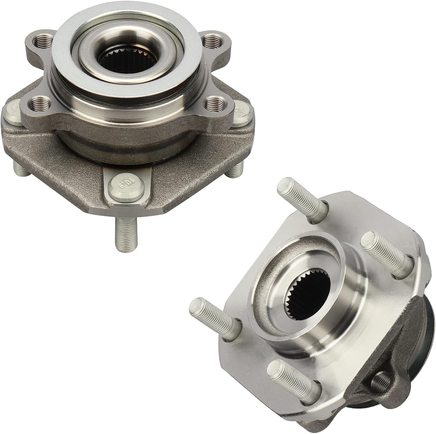 [Pair]  513297 Front Wheel Hub & Bearing Assembly Driver/Passenger for Nissan Sentra 2007-2012, W/Abs 4 Lug