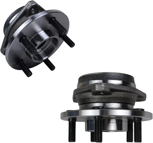 513158 Pack 2 Front Wheel Hub and Bearing Assembly Compatible with Jeep Wrangler 1999-2006, Cherokee 1999-2001, TJ 2000-2006, 5 Lug Non-Abs