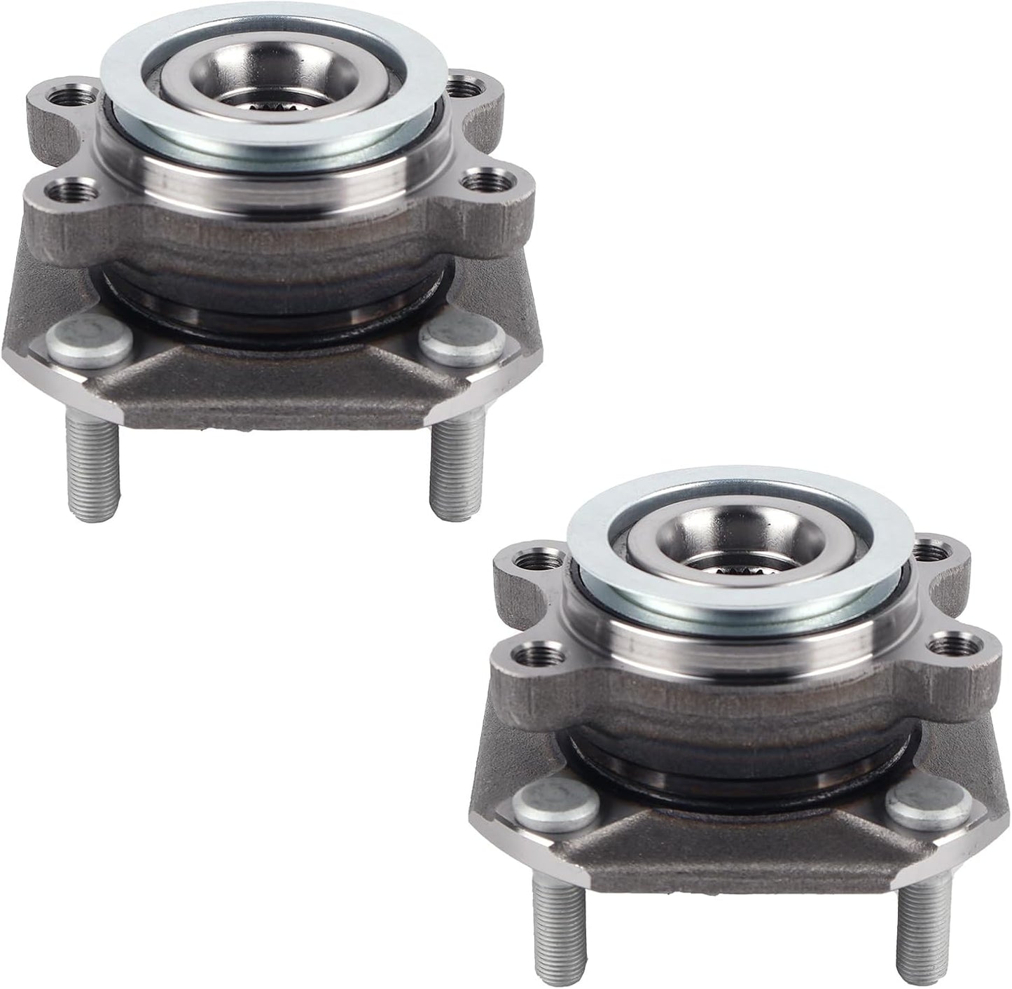 513299 Front Wheel Bearing and Hub Assembly Fit for Nissan Sentra 2.0L 2007 2008 2009 2010 2011 2012, 4 Lugs Non-Abs, 2-Pack