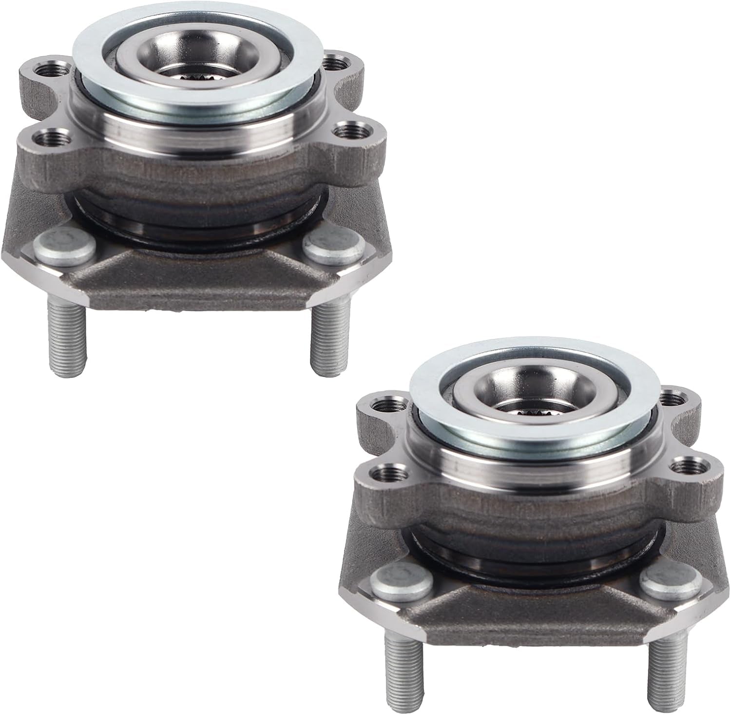 513299 Front Wheel Bearing and Hub Assembly Fit for Nissan Sentra 2.0L 2007 2008 2009 2010 2011 2012, 4 Lugs Non-Abs, 2-Pack