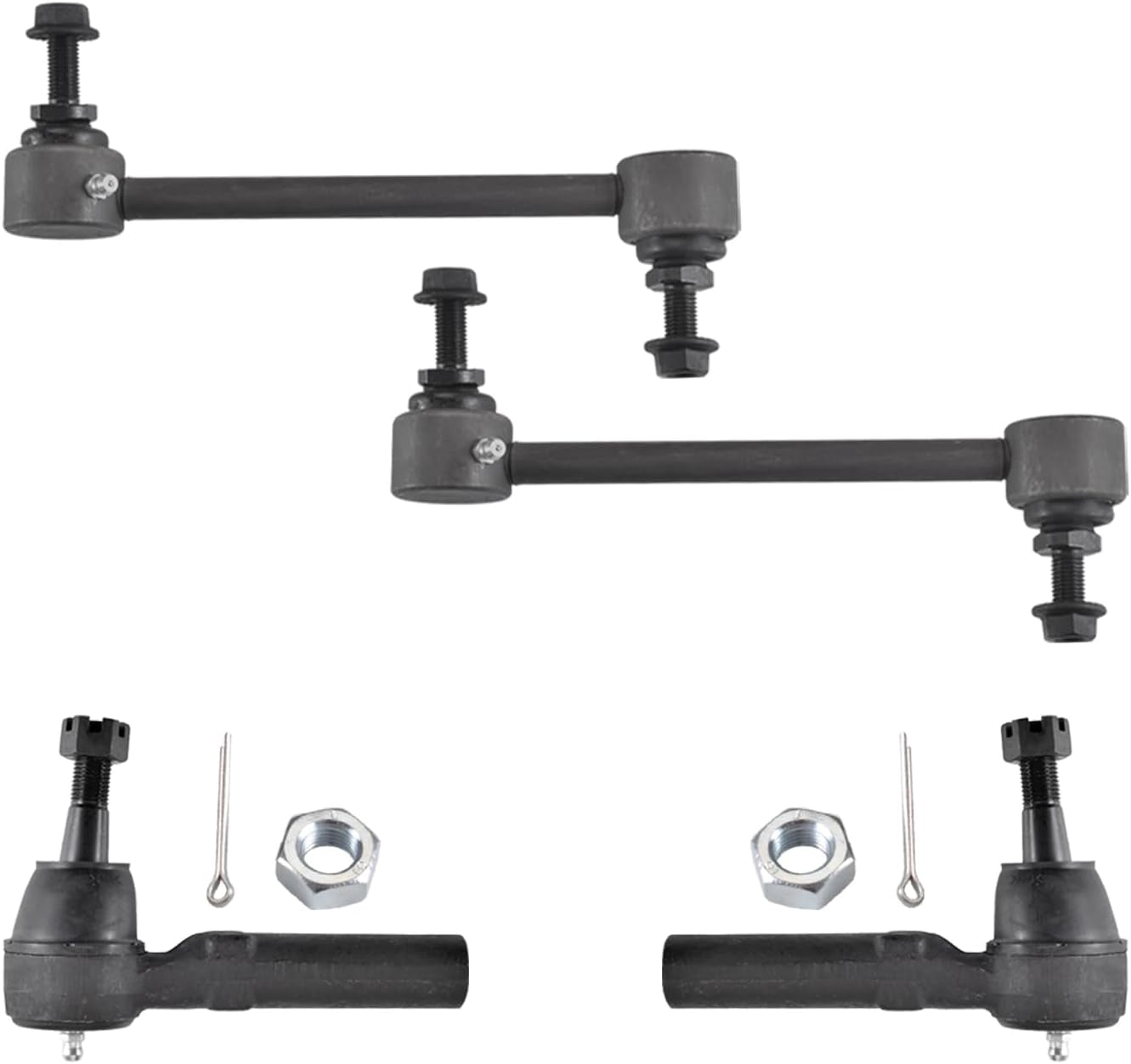10Pcs Suspension Kit Front Lower Control Arm with Ball Joint & Tie Rod End Inner and Outer & Front Sway Bar End Links Compatible with 2000-2016 Chevrolet Impala Monte Carlo Pontiac Grand Prix