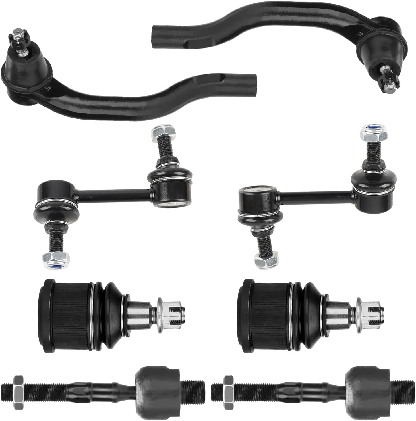 Front Suspension Kit Upper Lower Control Arms Ball Joints Sway Bars Tie Rods Fit for Honda Accord Sedan Coupe 2003 2004 2005 2006 2007, Fit for Acura TSX 2004-2008 -12 Pcs