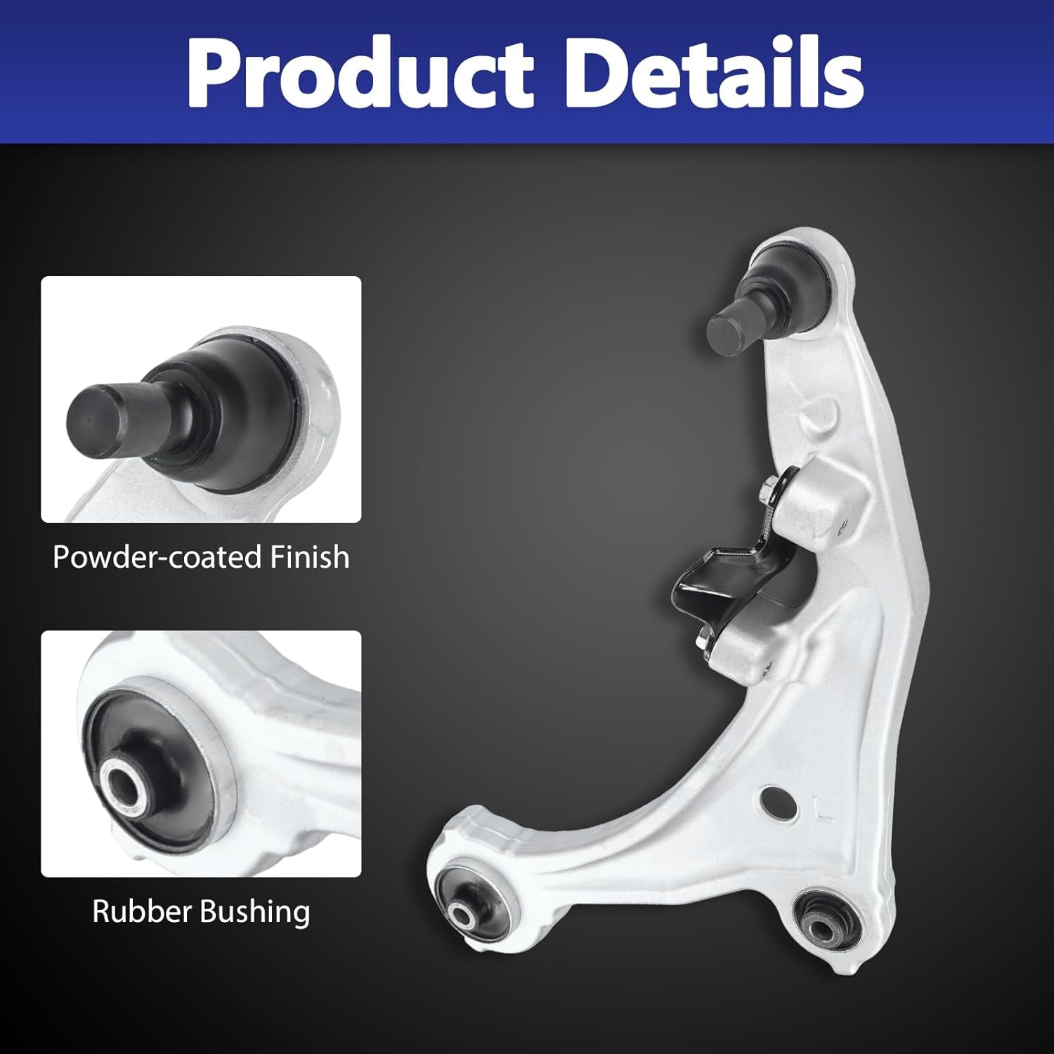 10Pcs Front Suspension Lower Control Arm W/Ball Joint Bushings Sway Bar Link Inner Outer Tie Rod Rack & Pinion Boot Replacement for 2009-2014 Nissan Murano K622157 K622158